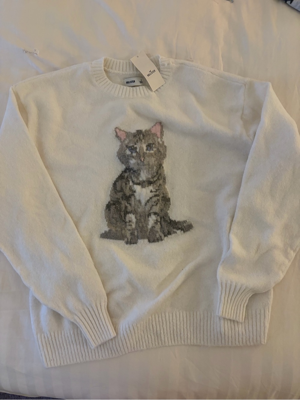 NWT Gray Cat Knit Sweater